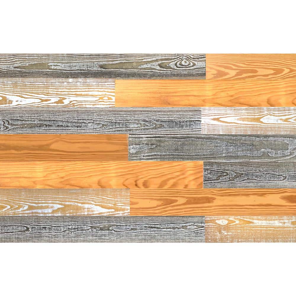 Easy Planking Thermo-treated 1/4 in. x 5 in. x 4 ft. White Barn Wood Wall  Planks (10 sq. ft. per 6-Pack) E-104 - The Home Depot