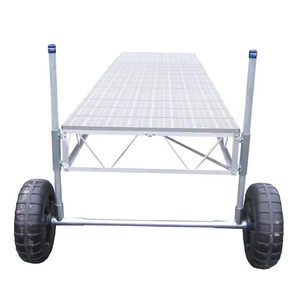 Patriot Docks 24 ft. Straight Roll-in Dock with Poly Decking
