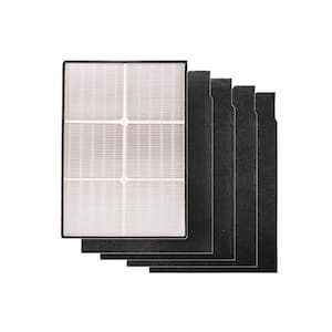 11 in. x 16 in. x 2 in. Complete True HEPA Air Filter Set Not FPR Rated Includes 1 HEPA and 4 Carbon Pre-Filters