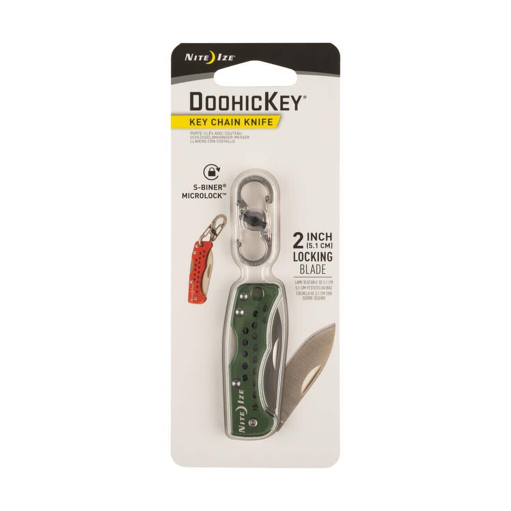 Nite Ize DoohicKey Olive Key Chain Knife KMTK-08-R7 - The Home Depot