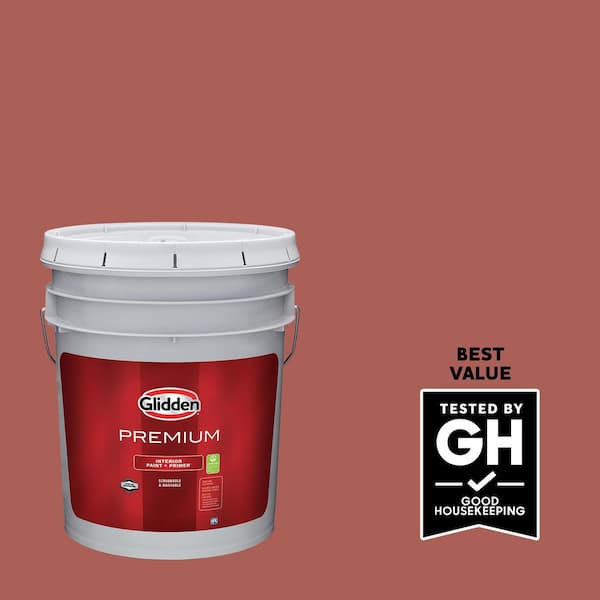 Glidden Premium 5 gal. Pizza Pie PPG1058-6 Eggshell Interior Latex Paint