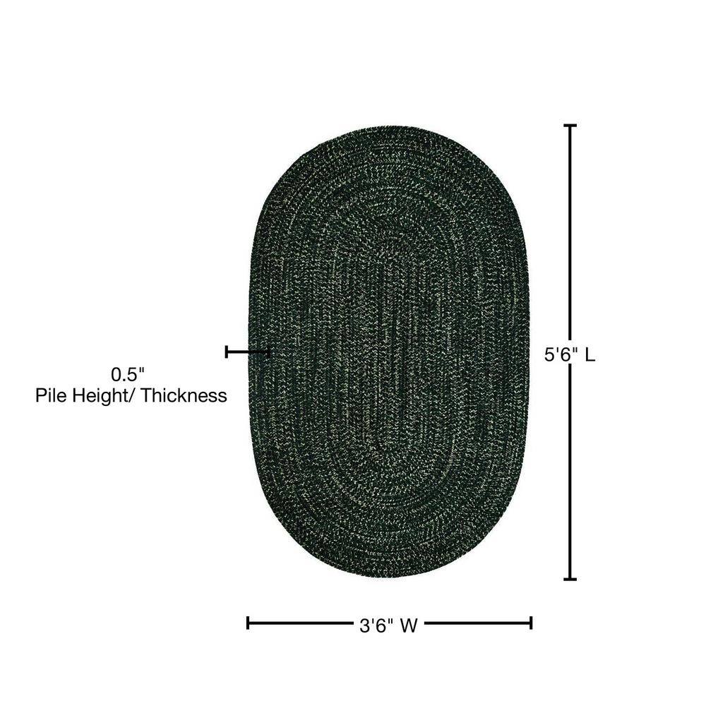 Diluth & Emerald 4' x 6' Oval Reversible Chenille Braided Rug