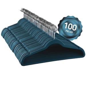 Blue Stainless Steel Suit Hangers 100-Pack