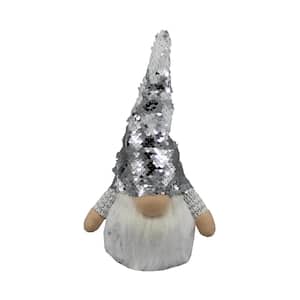 7 in. Gnome Plush with LED Light (White Hat) Ornament Home Decor