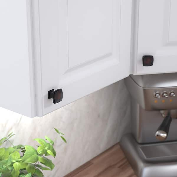 Charlemagne Collection 1-1/4 in. (31 mm) Classic Brushed Oil-Rubbed Bronze Square Cabinet Knob