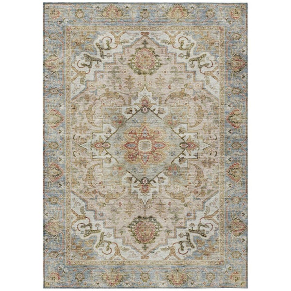 Chantille Machine Washable Indoor/Outdoor Abstract ACN2163 Beige 2 ft. 6 in. x 3 ft. 10 in. Area Rug