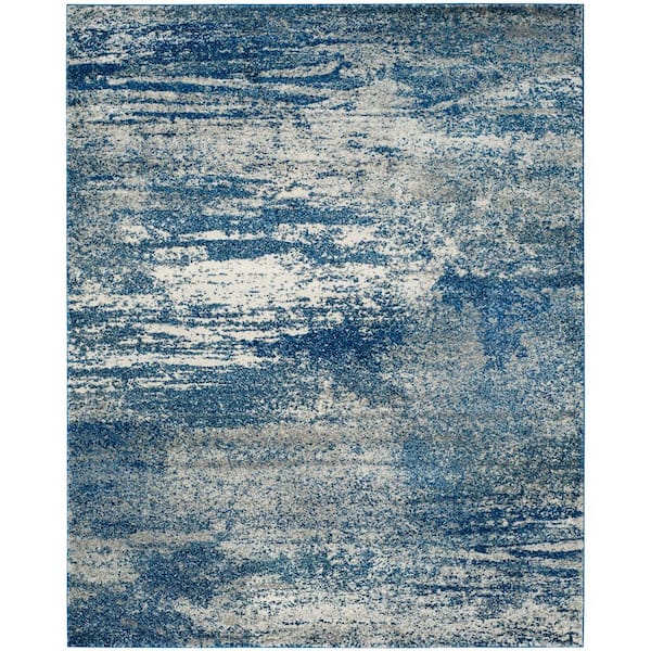 Evoke Navy/Ivory 12 ft. x 18 ft. Solid Area Rug