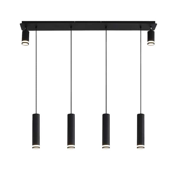 Sunpez 6-Light Black Pendant Light Modern Rotatable Spotlight, GU10 ...