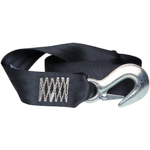 2 in. x 15 ft. Winch Strap with Heavy-Duty forged Latch Hook