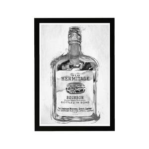 Bourbon Whiskey Night Silver' Framed Drink Art Print 19 in. x 13 in.