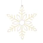 30.7 in. High Electric LED Cool White Neon Lit Hanging Snow Flake with Outdoor Adaptor