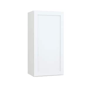 Courtland 18 in. W x 12 in. D x 36 in. H Assembled Shaker Wall Kitchen Cabinet in Polar White
