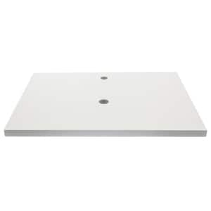 31 in. W x 22 in. D Terrazzo Vanity Top in White