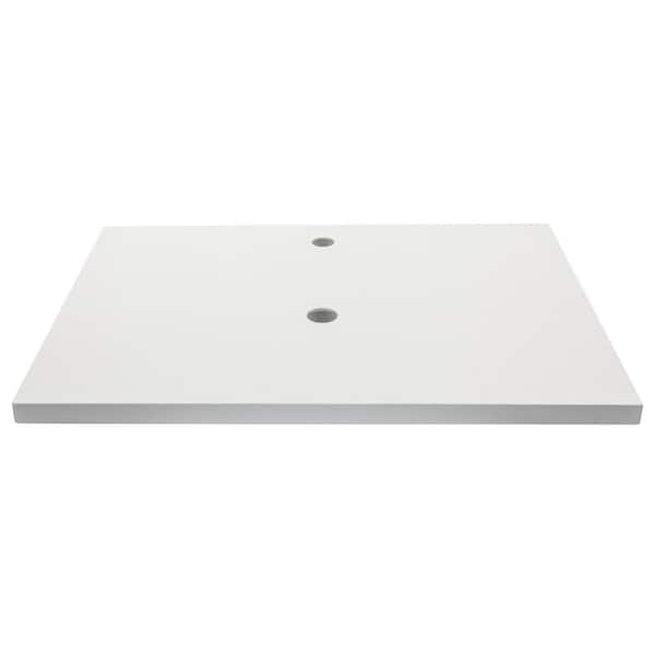 31 in. W x 22 in. D Terrazzo Vanity Top in White