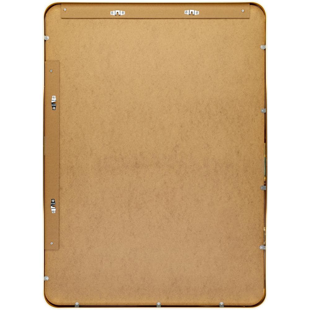 Aranya Chic Brushed Metal Rectangular Mirror in Gold & Silver