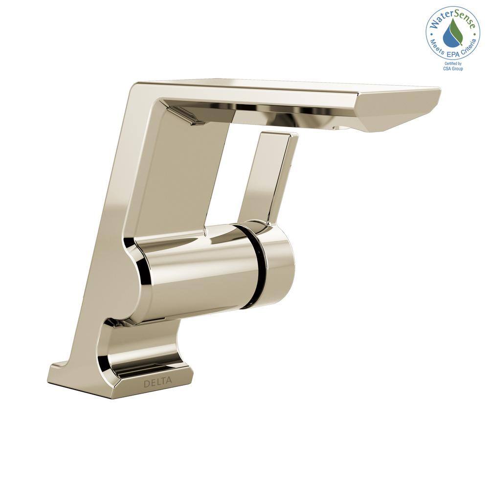 Modern Pivotal Single Hole Nickel Bathroom Faucet with Ceramic Disc