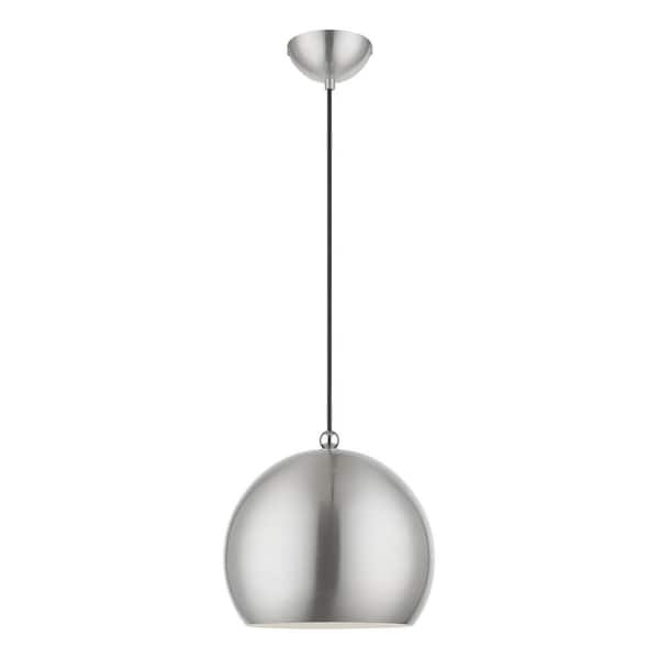 AVIANCE LIGHTING Hallshire 1-Light Brushed Nickel Globe Pendant
