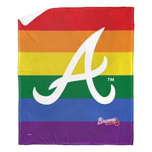 MLB Braves Pride Series Silk Touch Sherpa Multicolor Throw