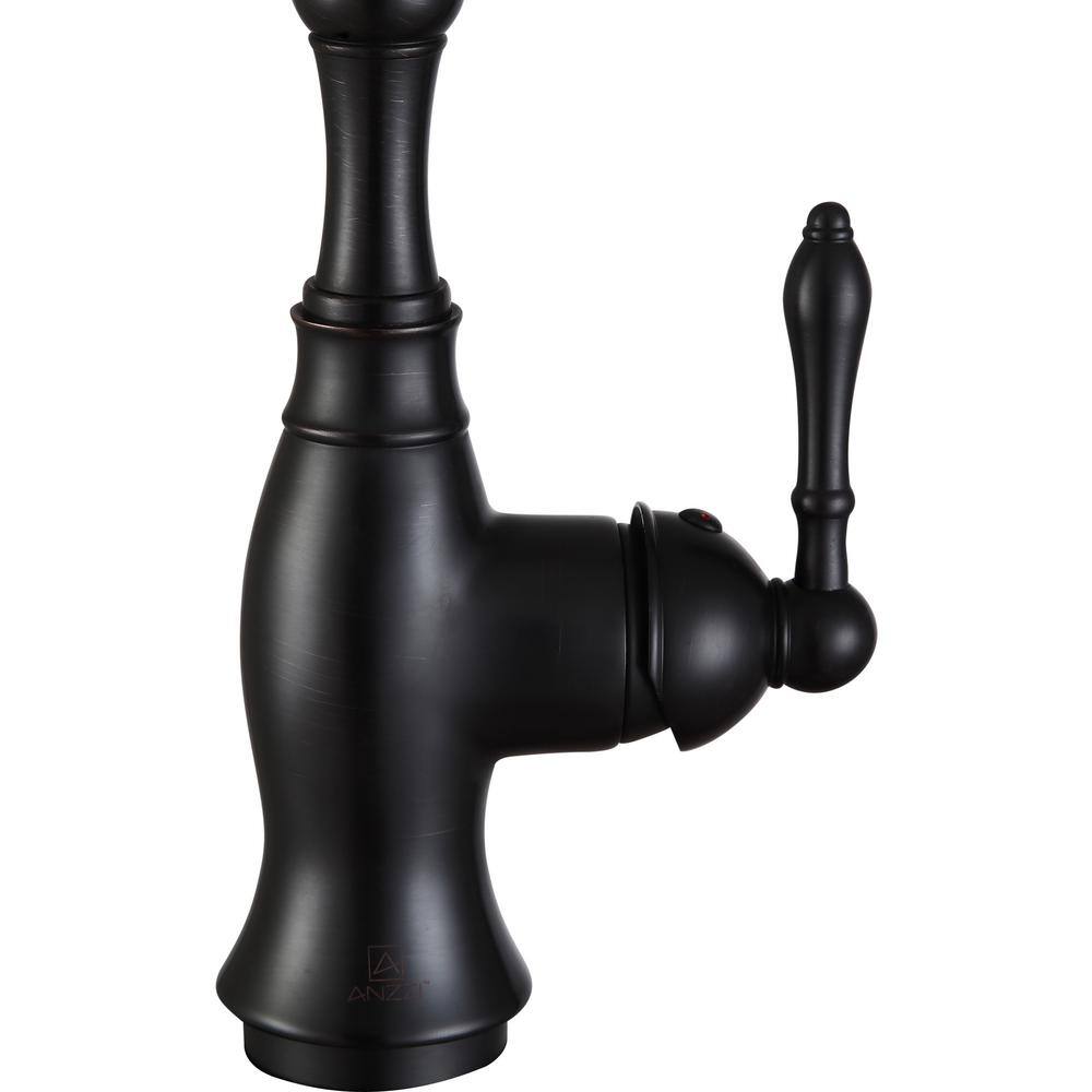 Highland Oil Rubbed Bronze Single-Handle Kitchen Faucet with Pull-out Spray