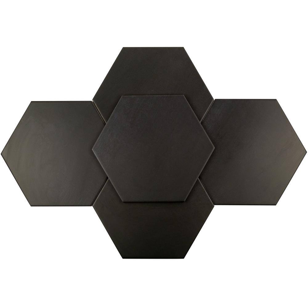 Turner Dark Gray Hexagon Porcelain Floor and Wall Tile