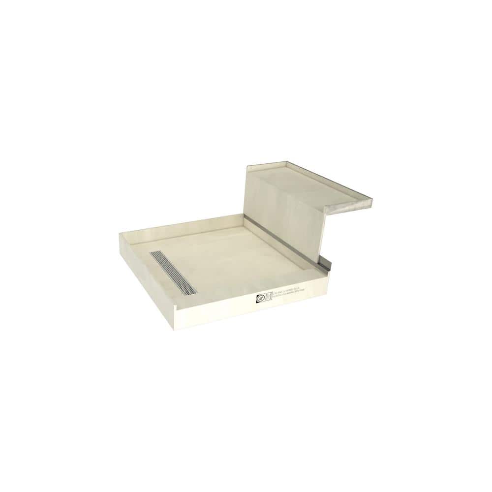 Tile Redi Base'N Bench 60 in. L x 48 in. W Alcove Shower Pan Base and