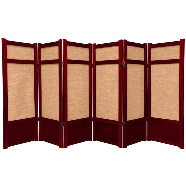 Oriental Furniture 4 ft. Rosewood 6-Panel Room Divider