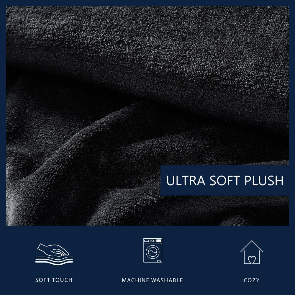 Twin Black Ultra Soft Fleece Blanket