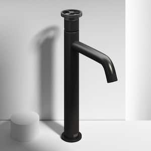 Cass Single Handle Single-Hole Bathroom Vessel Faucet in Matte Black