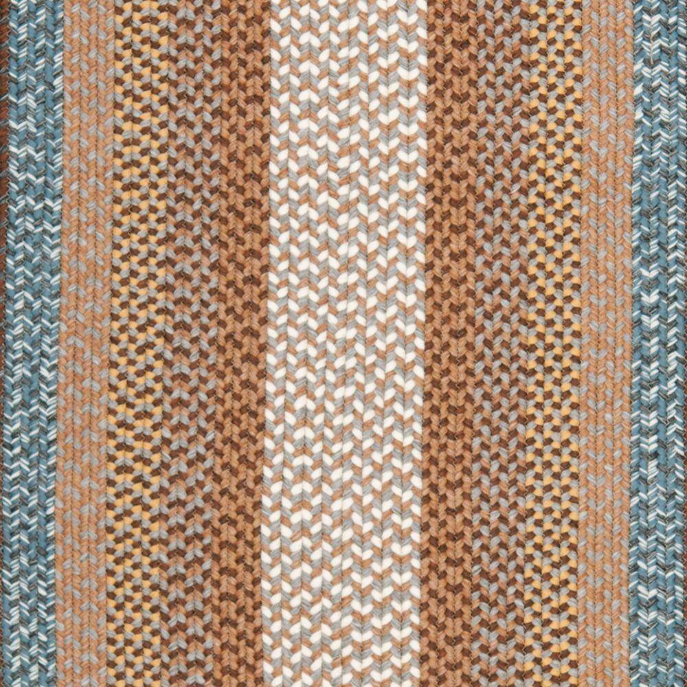 Handwoven Multicolor Braided Oval Rug - Easy Care, Stain-Resistant