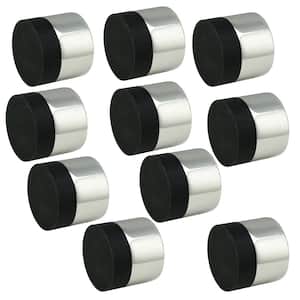 DSIX 1 in. L, 1-3/16 in. Dia Polished Stainless Steel Round Wall Mount Door Stop (10-Pack)
