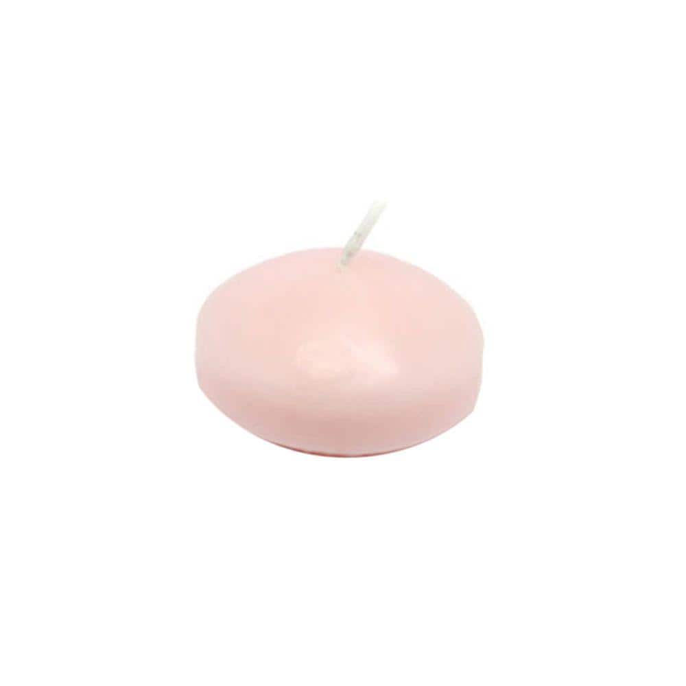 Zest Candle 1.75 in. Light Rose Floating Candles (Box of 24) CFZ-003 ...