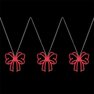 10 in. Twinkling LED Bows (3-Pack)