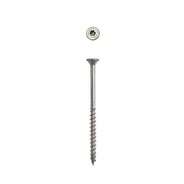 #8 x 2-1/2 in. Exterior Flat Head Deck Wood Screws Construction Torx T-Star Plus (1500 Each) Bulk Pail Bit Included