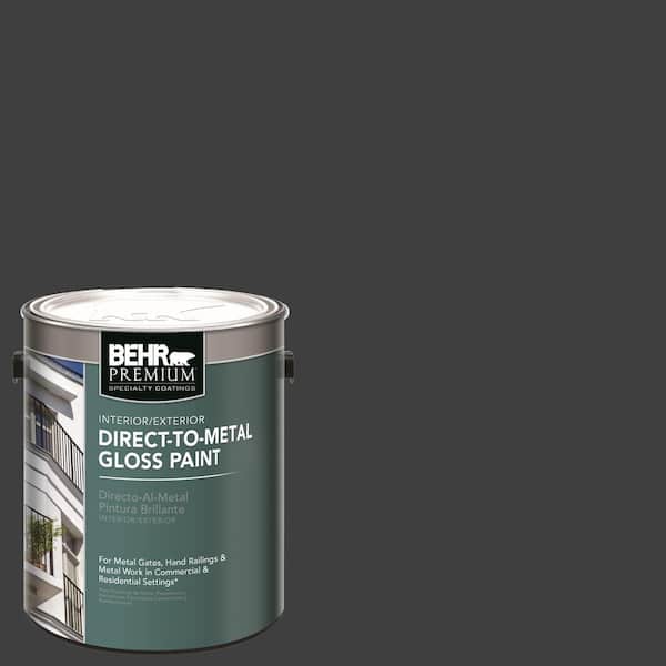BEHR PREMIUM 1 gal. Black Gloss Direct to Metal Interior/Exterior Paint