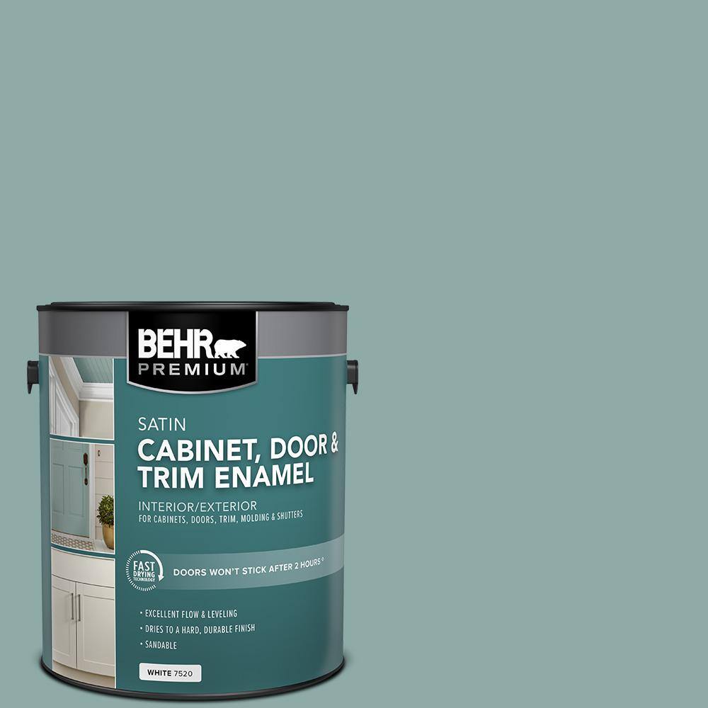 1 gal. #HDC-CL-25 Oceanus Satin Enamel Interior/Exterior Cabinet, Door & Trim Paint