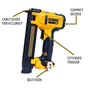 20V MAX Lithium-Ion Cordless Cable Staple Nailer (Tool Only) with 1 in. Insulated Electrical Staples (540 per Box)