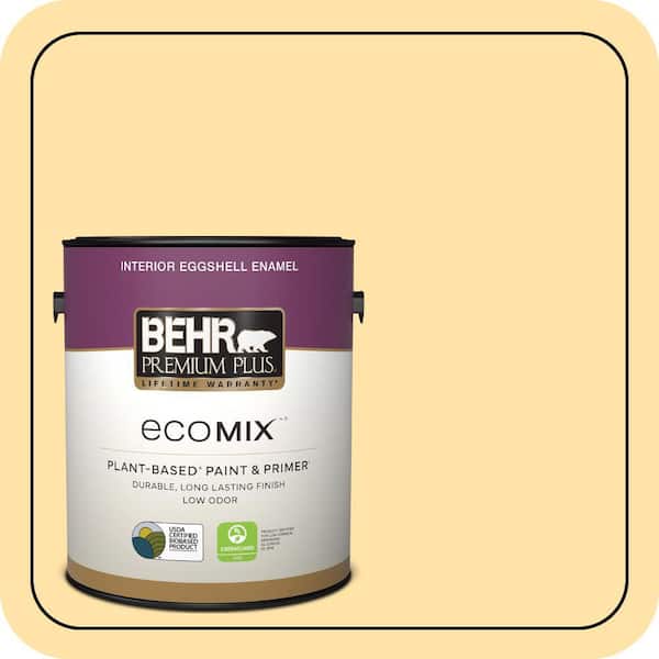 1 gal. #P270-3 Sunflower Seed Eggshell Enamel EcoMix Plant-Based Interior Paint & Primer
