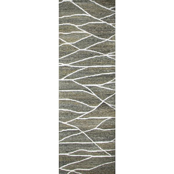 Verona Spruce 3 ft. x 8 ft. (2 ft. 6 in. x 8 ft.) Geometric Transitional Runner Rug