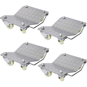 6000 lbs. Capacity Heavy-Duty Powder Coated Steel Construction Vehicle Dollies (4-Pack)