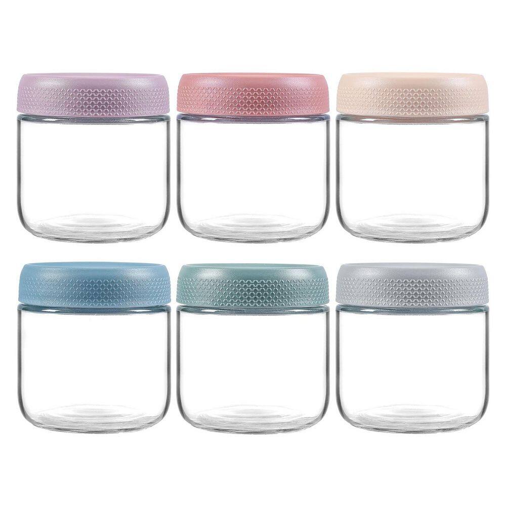 6 Pack 10oz Airtight BPA-Free Glass Food Storage Jars Set Wide Mouth Containers for Yogurt Oats Salad Snacks Spices product image for price tracking