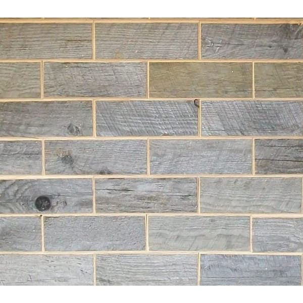Rustix Woodbrix 3 in. x 8 in. Reclaimed Barn Board Wooden Wall Tile