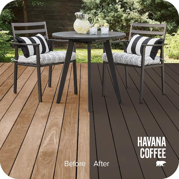 5 gal. #N210-7 Havana Coffee Solid Color Waterproofing Exterior Wood Stain