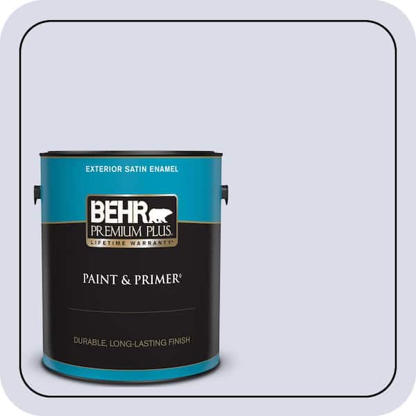 BEHR PREMIUM PLUS 1 gal. #610A-2 Crocus Petal Satin Enamel Exterior Paint & Primer