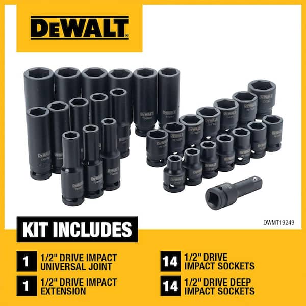 1/2 in. Drive Impact Socket Set (30-Piece)