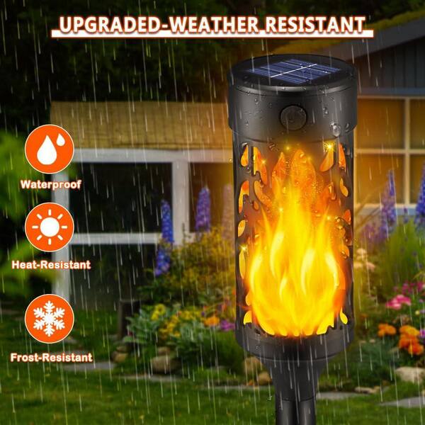 Aityvert Upgraded Solar Torch Lights – 12 Pack, 20 LED Flickering Flame Outdoor Waterproof Garden Lights With Extendable Poles For Pathway, Patio, Landscape