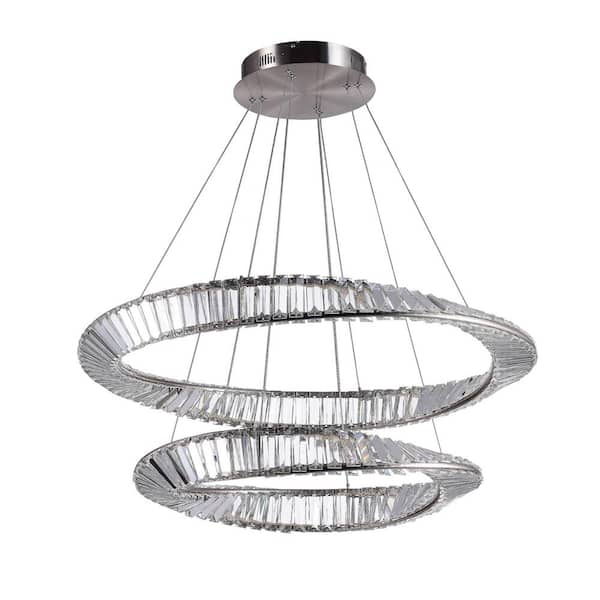 Artcraft Stella 90W LED Chandelier Satin Nickel