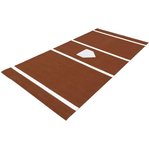 DuraPlay 7 ft. x 12 ft. Home Plate Mat in Clay for Softball