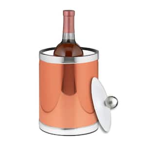 Mylar 2 Qt. Polished Copper and Chrome Tall Ice Bucket