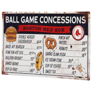 Boston Red Sox Ball Game Concessions Metal Sign