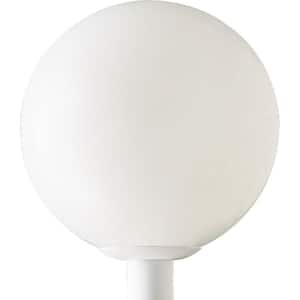 Acrylic Globe 1-Light White Shatter-Resistant Acrylic Shade Modern Outdoor Post Lantern Light